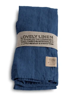 Lovely Linen 4-pak Servietter, , 45x45 cm Demin Blue