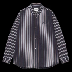 Hot Carhartt WIP Palance Skjorte, , M Palance Stripe/Dark Navy