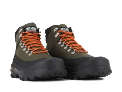Online Palladium Pallarider Thins WP+ Støvler, , 42 Olive Night/Black