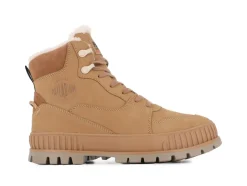 New Palladium Pallashock Warm WP Zip Støvler, , 37 Dear Brown