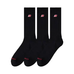 Online New Balance Patch Logo Crew 3-pak Strømper, , L Black