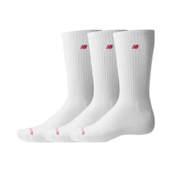 Online New Balance Patch Logo Crew 3-pak Strømper, , M White