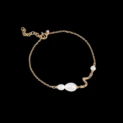Online ENAMEL Copenhagen Pearlie Twist Armbånd, , 15+3 cm Guld