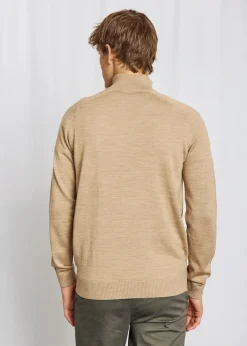 Bruun & Stengade Pelle Regular Fit Striktrøje, , L Light Brown