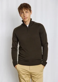 New Bruun & Stengade Pelle Regular Fit Striktrøje, , XL Green