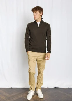 New Bruun & Stengade Pelle Regular Fit Striktrøje, , XL Green