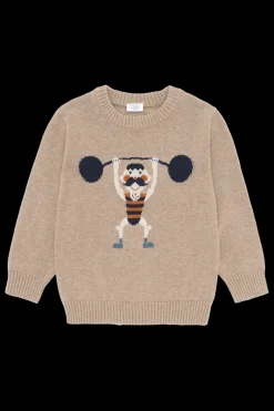 Hust & Claire Pelle Strong Man Striktrøje, , 116 cm*Børn Strik & Sweatshirts