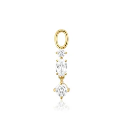 Discount Sif Jakobs Jewellery Pendolo Tre Ørerings Vedhæng, Guld/Hvid