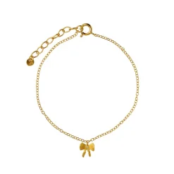 Clearance Stine A Petit Bow Armbånd, , 18 cm Goldplated