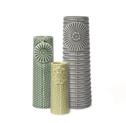 Best DOTTIR Pipanella Flock 3-pak Vase, Nordic Fjord