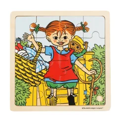 Astrid Lindgren Pippi & Hr. Nilsson Træpuslespil