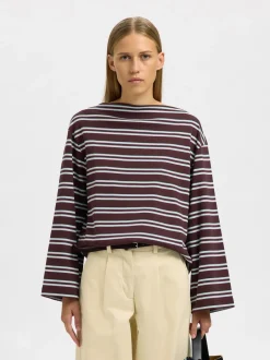 Sale Selected Women Polly Boatneck T-shirt, , S Fig