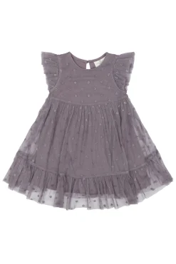 THE NEW Poppy Kjole, , 104 cm Gray Ridge AOP