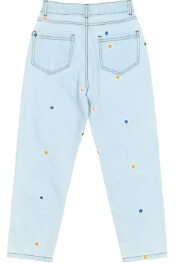 THE NEW Porscha Mom Fit Jeans, , 110-116 cm Light Blue Denim EMB