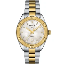 Tissot PR 100 Sport Chic T101.910.22.111.00 Dameur, /Guld, 36 mm*Dame Ure
