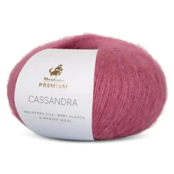 New Mayflower Premium Cassandra Garn, , 25 g 026 Mørk Rosa