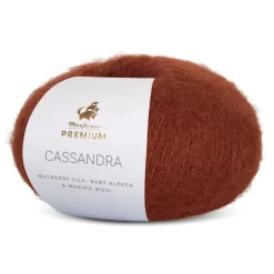 Best Mayflower Premium Cassandra Garn, , 25 g 022 Mørk Rav