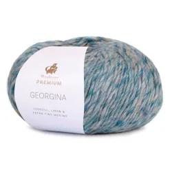 New Mayflower Premium Georgina Garn, , 50 g 004 Azurblå