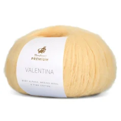 Clearance Mayflower Premium Valentina Garn, , 50 g 012 Citronmarengs
