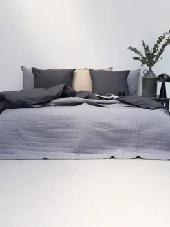 Best OMHU Quiltet Percale Sengetæppe, , 260x260 cm Grå