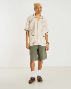 Woodbird Rami Dirt Shorts, , 30 Dark Green