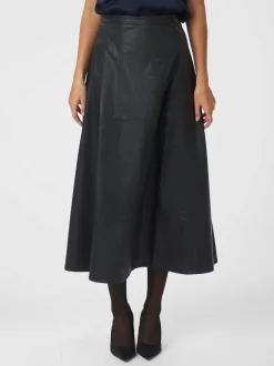 Sale Neo Noir Raya Faux Leather Nederdel, , 38 Black