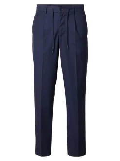 Selected Homme 190-Reg Tapered Leroy Pleat Bukser, , L Sky Captain