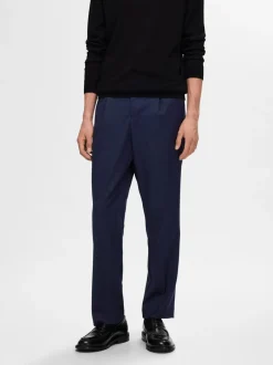 Selected Homme 190-Reg Tapered Leroy Pleat Bukser, , L Sky Captain