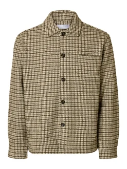 Clearance Selected Homme Regari Wool Blend Overshirt, , XL Egret