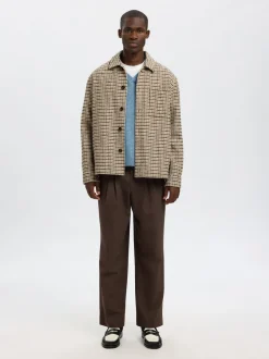 Clearance Selected Homme Regari Wool Blend Overshirt, , XL Egret