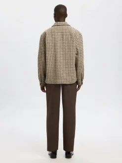Clearance Selected Homme Regari Wool Blend Overshirt, , XL Egret