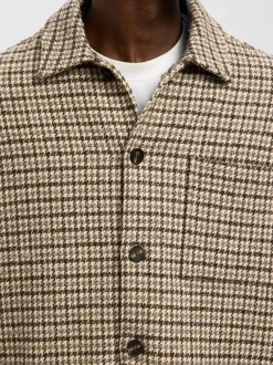 Clearance Selected Homme Regari Wool Blend Overshirt, , XL Egret