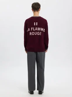 Discount Annarr Regi LFR Crew Neck Striktrøje, , M Loganberry