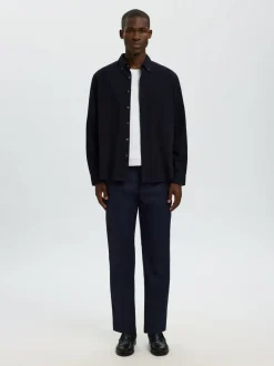 Outlet Selected Homme Regnoah Mix Skjorte, , XL Sky Captain Twisted W. Black