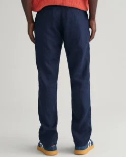 Best GANT Relaxed Fit Hørbukser, , S Marine
