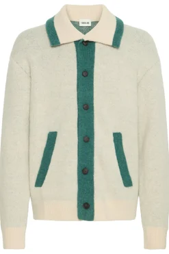 Sale Solid Ren College Cardigan, , XL Oatmeal Melange