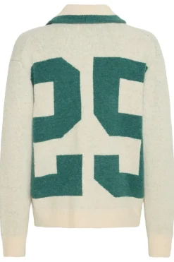 Sale Solid Ren College Cardigan, , XL Oatmeal Melange