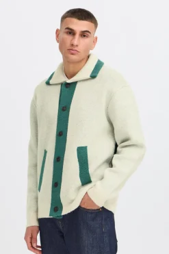 Sale Solid Ren College Cardigan, , XL Oatmeal Melange