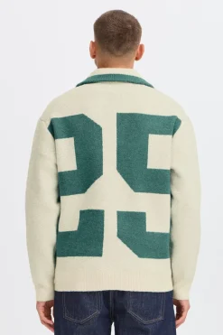 Sale Solid Ren College Cardigan, , XL Oatmeal Melange
