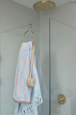 Best Mette Ditmer Retro Håndklæde, , 50x90 cm Lyseblå