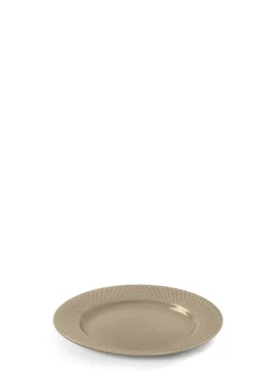 Outlet Lyngby Porcelæn Rhombe Earth Frokosttallerken, , Ø23 cm Clay