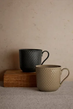 Online Lyngby Porcelæn Rhombe Earth Krus, , 39 cl Clay