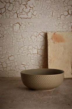 Lyngby Porcelæn Rhombe Earth Skål, , Ø15,5 cm Clay
