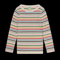 Outlet FUB Rib Bluse, , 130 cm Multi Stripe