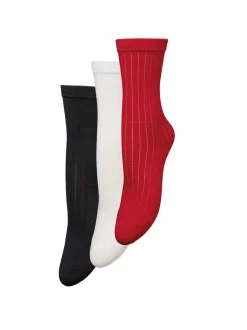 Beck Söndergaard Rib Glitter 3-pak Strømper, , 39/41*Dame Strømper