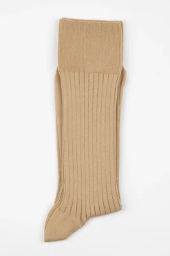 AN IVY Ribbed Cotton Strømper, , 43-46* Strømper