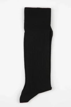 AN IVY Ribbed Cotton Strømper, , 43-46* Strømper