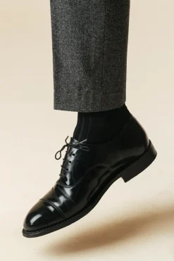 AN IVY Ribbed Cotton Strømper, , 43-46* Strømper