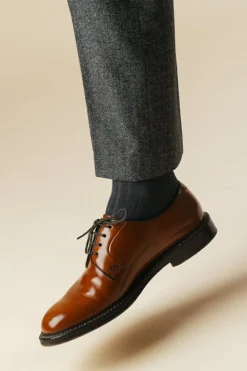 Discount AN IVY Ribbed Cotton Strømper, , 43-46 Charcoal