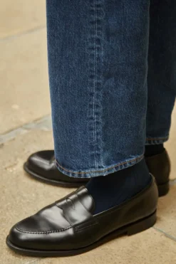 AN IVY Ribbed Cotton Strømper, , 43-46* Strømper